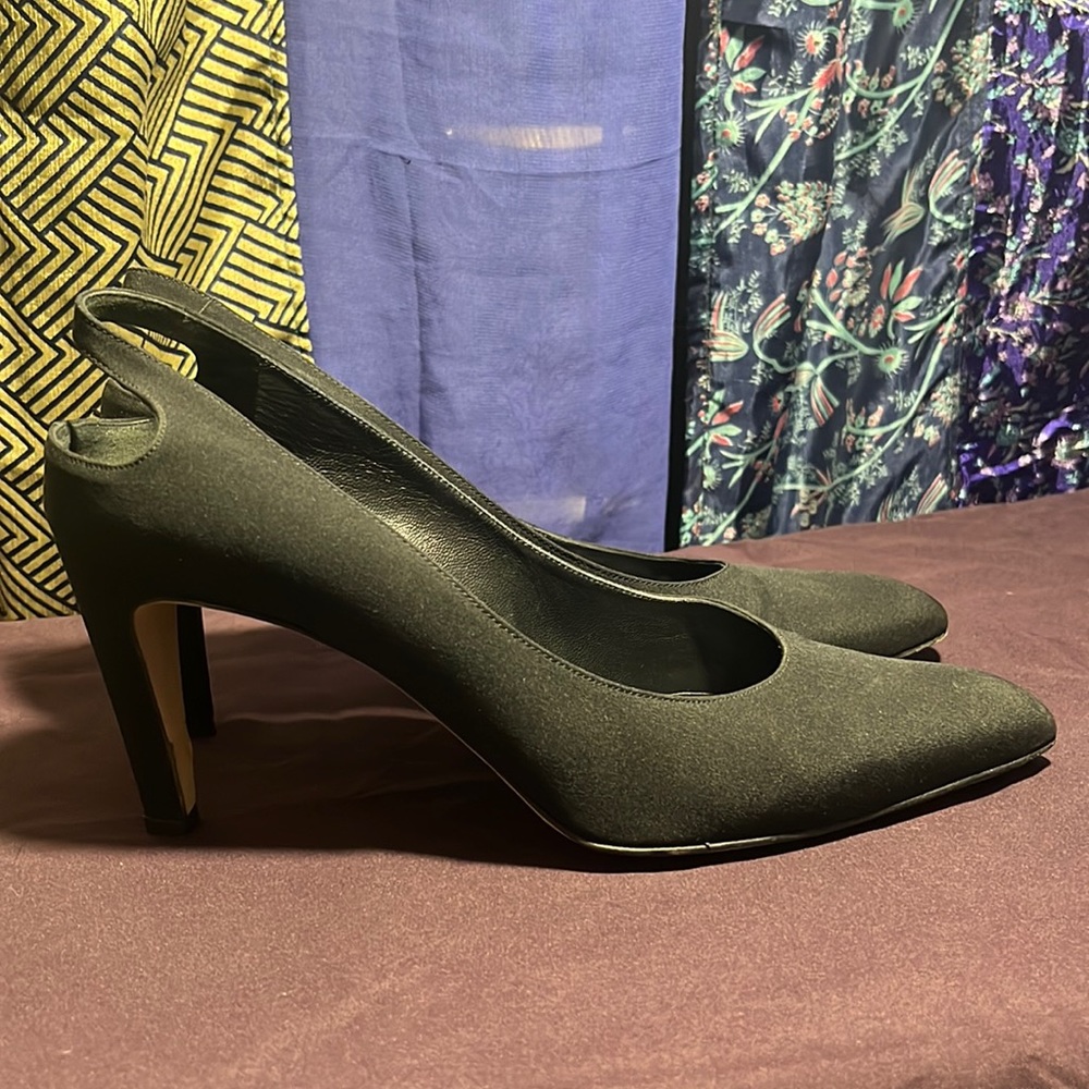 Anne Klein Black Sling Back sz 10.